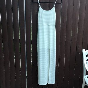 Aqua maxi dress in white